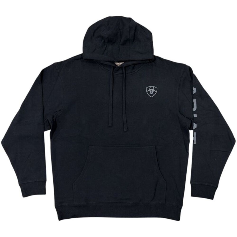 Ariat Men's Relaxed Fit Soft Fleece Logo Hoodie - Black